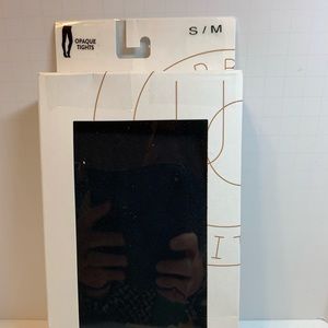 NIB Urban Outfitters Black Opaque Tights